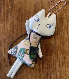 ミナペルホネン ハンドメイド ぬいぐるみ skipのバッグでおでかけねこ