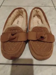 値下げ　美品　UGG　アグ　24cm　US7　モカシン　ムートン　スェード