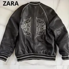 完売 ZARA 定価¥18,000 水牛革 スタジャン レザー ジャケット
