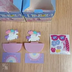 【新品未使用】ハッピーセット キキララ 2個セット＋キティ着せかえシール付