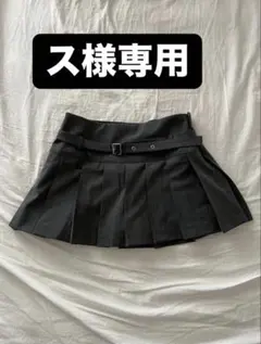 ZARA ブラック プリーツミニスカート