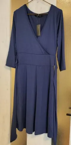 MARTHA ブルー系ワンピース　Lサイズ