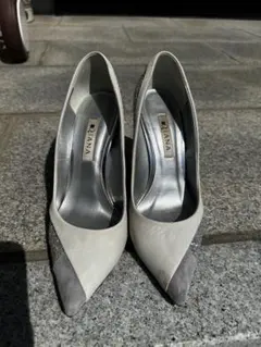 DIANA ハイヒールパンプス ホワイト・グレー