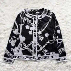 美品 LEONARD レオナール 花柄 カーディガン M コットン100% - メルカリ