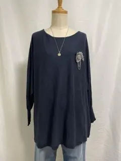 507新品 上質綿 向日葵プリント ヘムラインチュニック（C.GY) - メルカリ