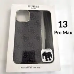 GUESS⭐️iPhone13 Pro Max ネックストラップ付きスマホケース黒のサムネイル