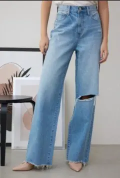AZUL BY MOUSSY ダメージストレートデニム　Mサイズ