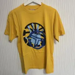 E2346 Sergio Tacchini プリントTシャツ S イエロー 古着