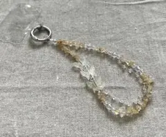 天然石 ストラップ シトリン さざれ