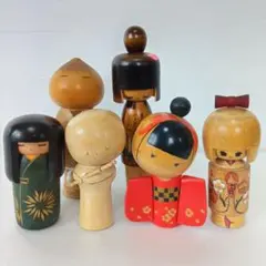伝統こけし 3本セット 達磨 紅葉 本間直子工人作 - メルカリ