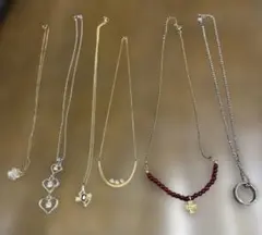 ハート型ペンダント ネックレス 6個セット　78''