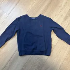 POLO ネイビー クルーネック トレーナー5（115）