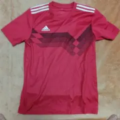 adidas 赤 ストライプ Tシャツ