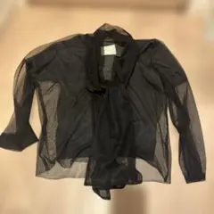 sacai ブラックシースルーカーディガン サカイのサムネイル
