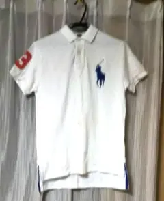 Ralph Lauren ホワイト ポロシャツ XSサイズ［訳あり品］