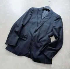 美品　グリーンレーベルリラクシング　エコペット春夏用生地 ウィンドウペーン柄　L