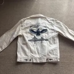 LEVI’S リーバイス デニムジャケット ホワイト 刺繍 ジージャン S