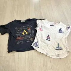 OLD NAVY他　120サイズ　Tシャツ 2枚セット キャンプ ヨット柄のサムネイル
