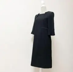 東京SOIR★東京ソワール★ブラックフォーマル★ワンピース★7号★前開き