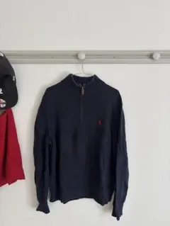 Polo Ralph Lauren ネイビー ジップアップセーター L