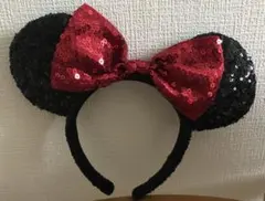 ディズニー　ミニーマウス　ミニーちゃん　カチューシャ　スパンコール