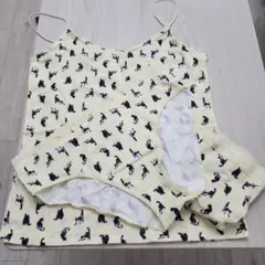セール【超メルカリ市】PAUL&JOE猫柄キャミソールとショーツ2枚セット