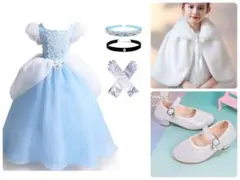 シンデレラドレスとファーコート　靴　小物 一式セットビビディバビディブティック