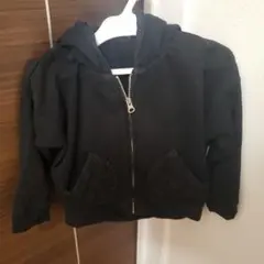 COMME CA ISM　黒　フード付きパーカー　90㎝