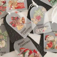 ～＊クリスマスタグ＊～ブラックエンボス～