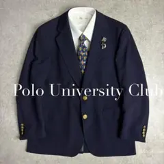 USA製　ポロユニバーシティクラブ　紺ブレ　金ボタン 3点セット　フランスピンズ
