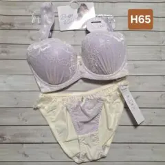 セール中❣️新品::H65::ブラジャー&ショーツMセット②　ソフトワイヤー　★