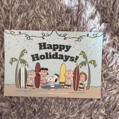 スヌーピーサーフショップポストカード　Happy Holidays!