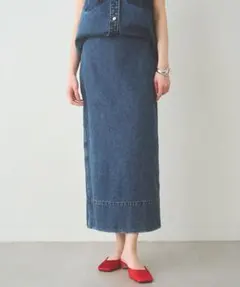 極美品】ウィムガゼット デニムスリットスカート インディゴブルー 36