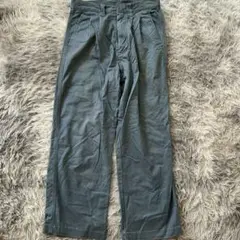 【美品✨】グレー メンズワークパンツ ジッパーフライ (M相当) 綿 カジュアル