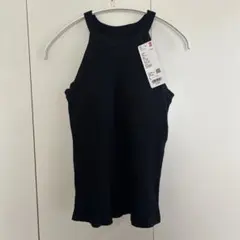 UNIQLO ホルターネックブラタンクトップ ブラック　L