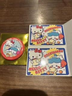 ちいかわ サンリオ ハチワレ キティ 缶バッジ カード