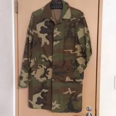 Le jun 迷彩ステンカラーコート