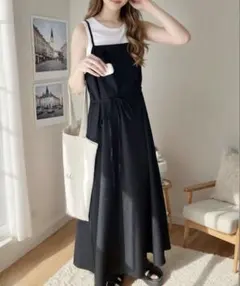 ブラック キャミワンピース Sサイズ