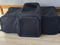 アイリスオーヤマ　拡張できるペットキャリーバッグ ブラックのサムネイル