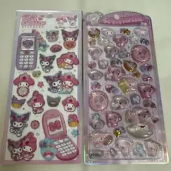 き*こ様 マイメロ うるちゅるポップシール マイメロクロミ 平成はっぴーフォン