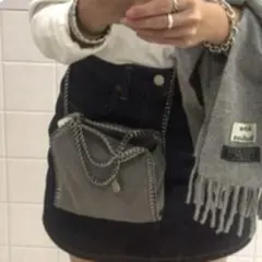 ステラマッカートニー ファラベラ タイニートートバック ショルダーバッグ グレー