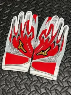 新品 ミズノプロ バッティンググローブ 打撃用 手袋 グラブ 23cm 赤