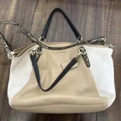 定価より90%以上引き QVC ココセリュクスゴールド 牛革 ハンドバッグ 