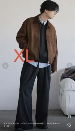 SLIGHT FLARE DOUBLE CLOTH BAGGY SLACKSのサムネイル