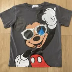 ミッキーマウス Tシャツ グレー