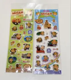 【新品未使用】みきゃん ぷくぷく立体シール2種セット 愛媛限定 ご当地 松山空港