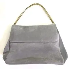 CELINE セリーヌ　チェーンバック♡ スウェードレザー　グレーのサムネイル