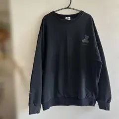 HOOK クマ プリント スウェット ブラック L