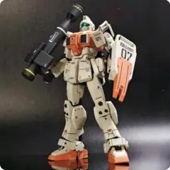 全塗装済完成品】HGUCジムライトアーマー 1/144ジオラマベース付き