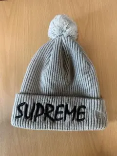 Supreme New Era ニット帽 ビーニー ポンポン付き